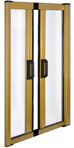 Double Porte Moustiquaire enroulable 320 x 250 cm Bronze
