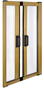 Double Porte Moustiquaire enroulable 280 x 240 cm Bronze