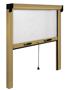 Store Moustiquaire enroulable 100 x 160 cm Bronze