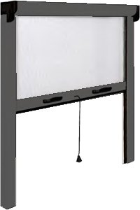 Store Moustiquaire enroulable 160 x 160 cm Gris
